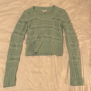 Crop medium teal sweater
